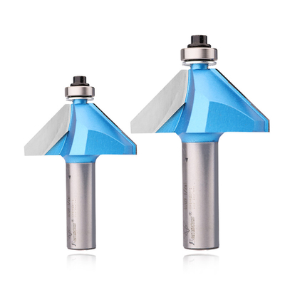 Προσαρμόσιμη Lamboss 45 βαθμών Chamfer Bit με ρουλέα Milling Cutter ξυλουργική Router Bit