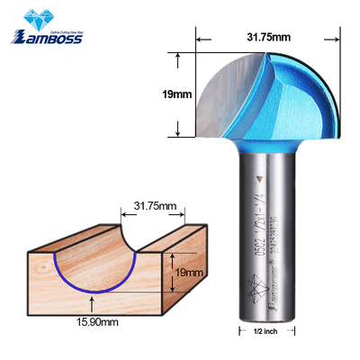 Lamboss Cove Box Bit Round Bottom Milling Cutter για ξυλουργική επεξεργασία