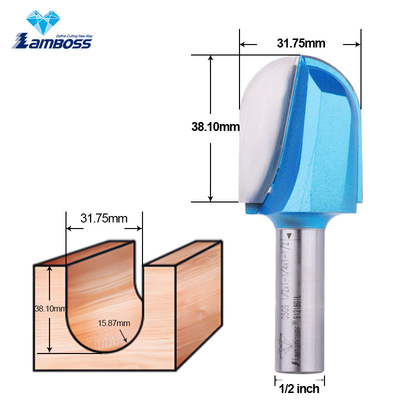 Lamboss Dovetail Router Bit ξυλοτεχνία Μακρύ λεπίδιο Στρογγυλή μύτη Bit Στρογγυλή γλυπτική