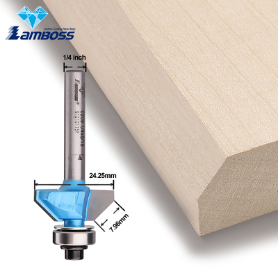 Lamboss V Router Bit 45 μοίρες Chamfer Bit με ερμηνεία ερμηνείας
